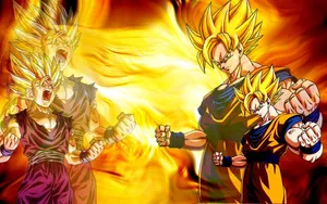 Dragon Ball Z Goku With Gohan Wallpaper