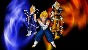 Dragon Ball Z Goku With Vegeta And Vegito Wallpaper