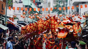 Dragon Dance Festival Celebration Wallpaper