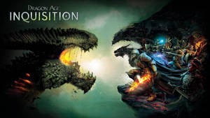 Dragon Face Off Dragon Age Inquisition Wallpaper