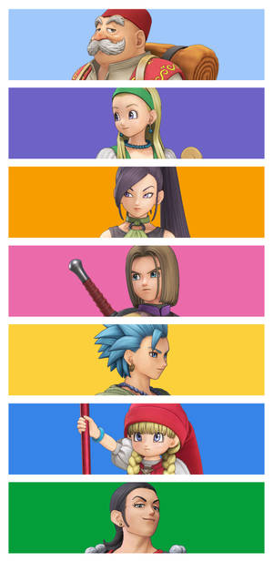 Dragon Quest Xi Characters Iphone Wallpaper