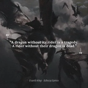 Dragon Rider Bond Quote Fourth Wing Wallpaper