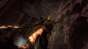 Dragon Slayer Ornstein In Action Wallpaper