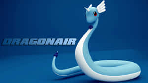 Dragonair 3d Animation With Label Wallpaper