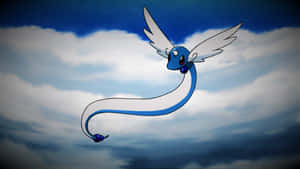 Dragonair Flying In The Sky Wallpaper