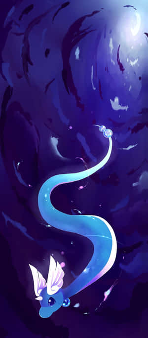 Dragonair In Water Abstract Illustration Wallpaper