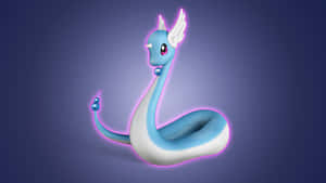 Dragonair Pokemon With Purple Glow Wallpaper