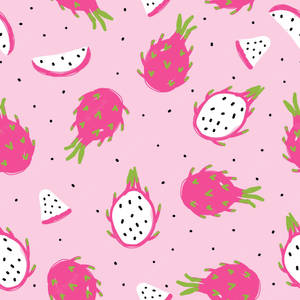 Dragonfruit Pastel Pink Pattern Wallpaper