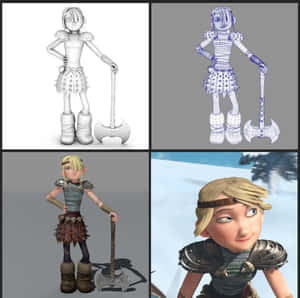 Dragons Riders Of Berk Astrid Hofferson Sketch Wallpaper