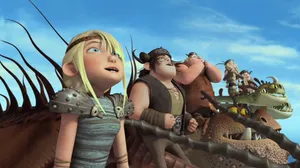 Dragons Riders Of Berk Protagonists Looking Up Wallpaper