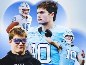 Drake Maye U N C Football Collage Wallpaper