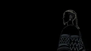 Draken Digital Outline Drawing Wallpaper