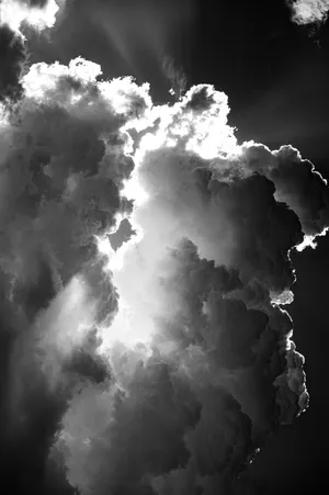 Dramatic Black And White Sky Wallpaper