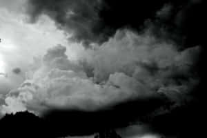 Dramatic Black And White Storm Wallpaper