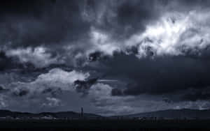 Dramatic Black And White Storm Wallpaper