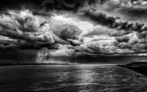 Dramatic Black And White Storm Wallpaper