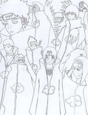 Dramatic Drawing Of Akatsuki Wallpaper