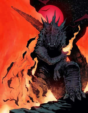 Dramatic Face-off In Monsterverse Wallpaper