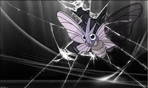 Dramatic Venomoth Breaking Through Glass