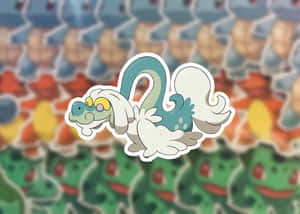 Drampa In Abstract Pokémon Background Wallpaper