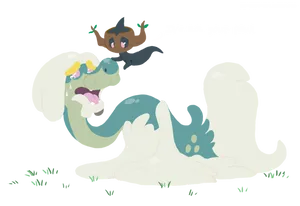 Drampa With Phantump Wallpaper