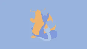 Dratini, Dragonair, And Dragonite Minimalist Illustration Wallpaper