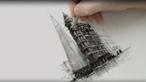 Drawing Of Transamerica Pyramid Wallpaper