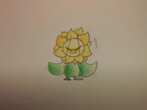 Drawing Of Upset Sunflora Wallpaper