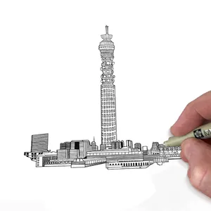Drawing The Bt Tower Desktop Wallpaper