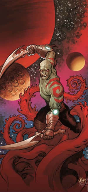 Drax The Destroyer, Ready For Action Wallpaper