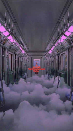 Dreamcore Subway Clouds Fantasy Wallpaper