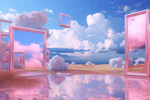Dreamcore Surreal Sky Reflections Wallpaper