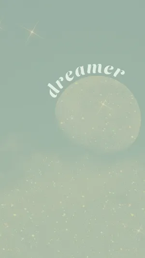 Dreamer Sage Aesthetic Yellow Glitter Wallpaper