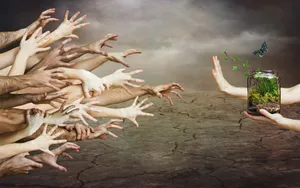 Dreamscape Unleashed, Artistic Blend Of Reality And Fantasy Wallpaper