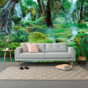 Dreamy 3d Forest Landscape Wallpaper