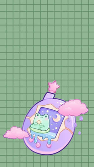 Dreamy Frog Potion Bottle Wallpaper