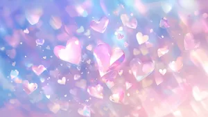 Dreamy Hearts Bokeh Background Wallpaper