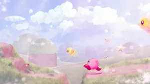 Dreamy Kirby Landscape Art Wallpaper