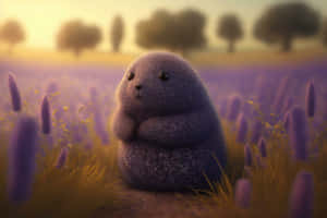 Dreamy Molein Lavender Field Wallpaper