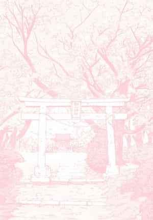 Dreamy Pastel Pink Aesthetic Anime Wallpaper
