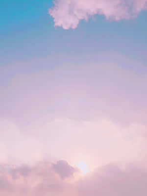 Dreamy Pink And Blue Clouds In The Sky Wallpaper