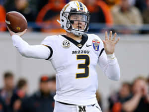 Drew Lock Mizzou Quarterback Action Shot Wallpaper