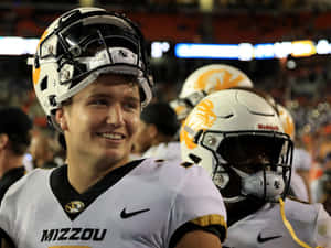 Drew Lock Smilingin Football Gear Wallpaper