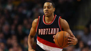 Dribbling Cj Mccollum In Close-up Wallpaper