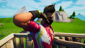 Drift Fortnite In Green Field Wallpaper