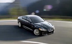 Drifting Black Jaguar Car Wallpaper