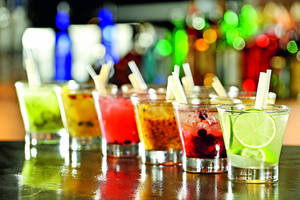 Drinks On Shot Glasses Wallpaper