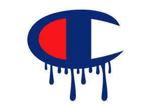 Dripping Blue Champion Logo Wallpaper