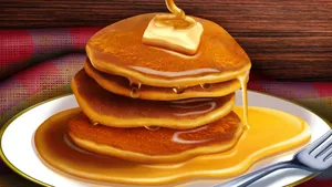 Dripping Honey On Pancakes Wallpaper