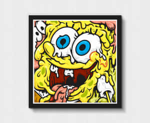 Drippy Melting Sponge Bob Artwork Wallpaper